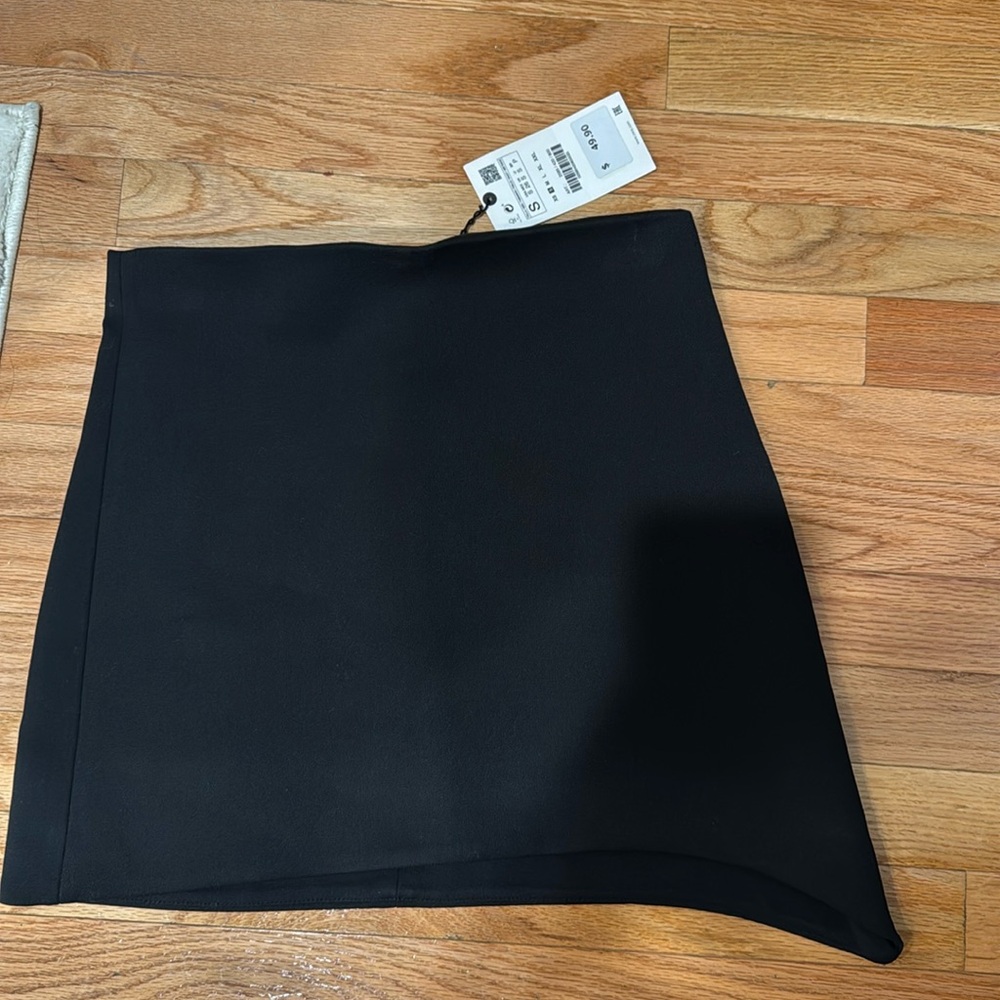 Black mini skirt